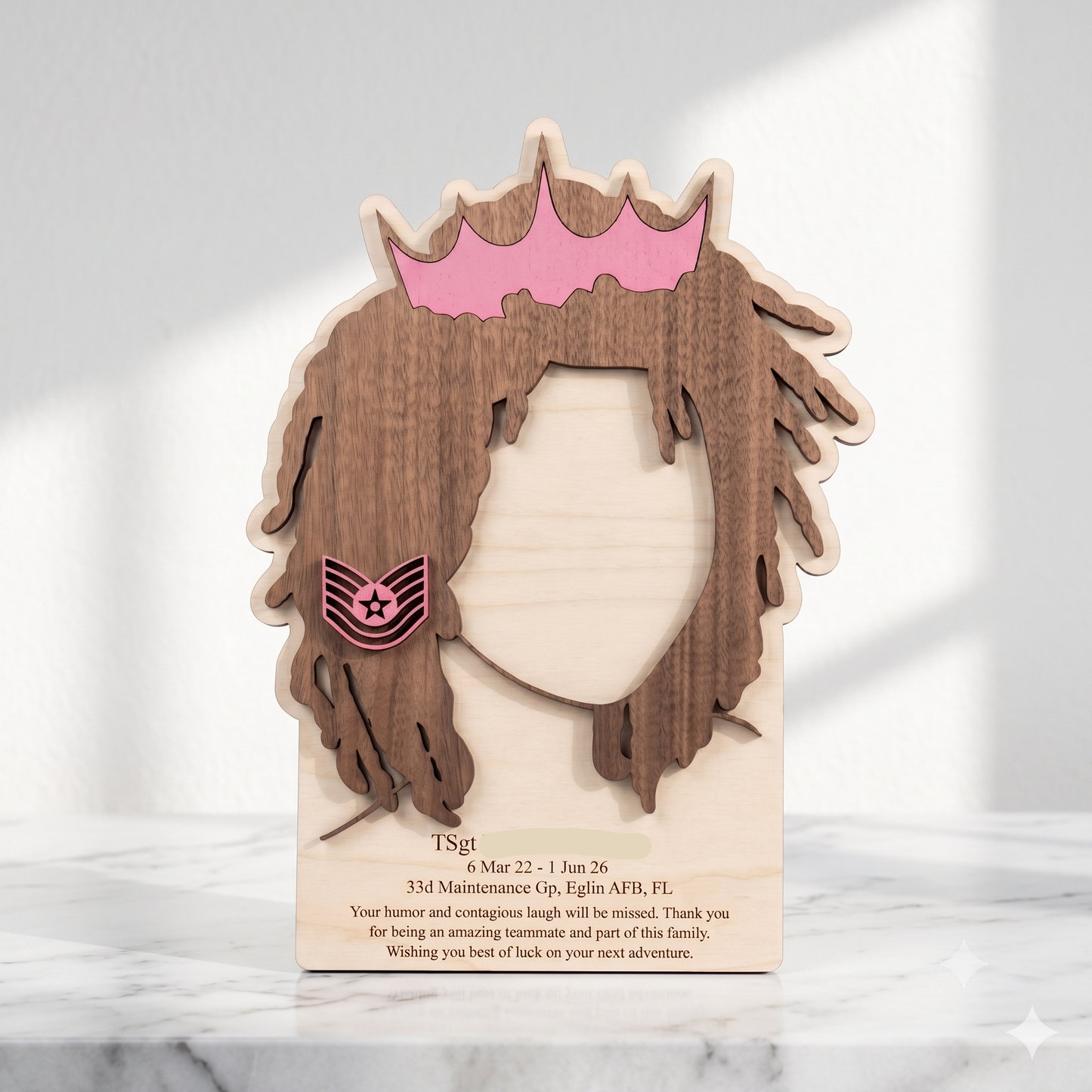 Afro Queen Dredlocks Plaque