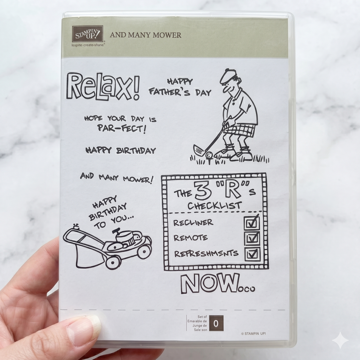 And Many Mower Retired Rubber Stamp Set, Stampin' Up!