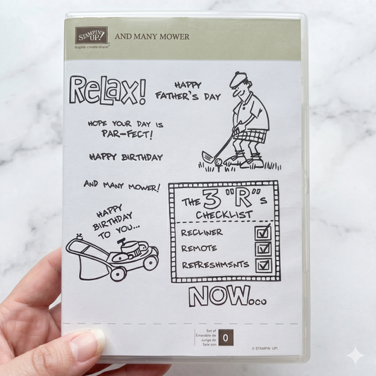 And Many Mower Retired Rubber Stamp Set, Stampin' Up!