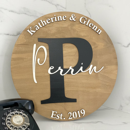 Family Name & Couples Name Plaque