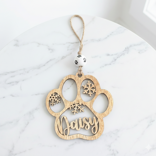 Personalized Paw Print Ornament