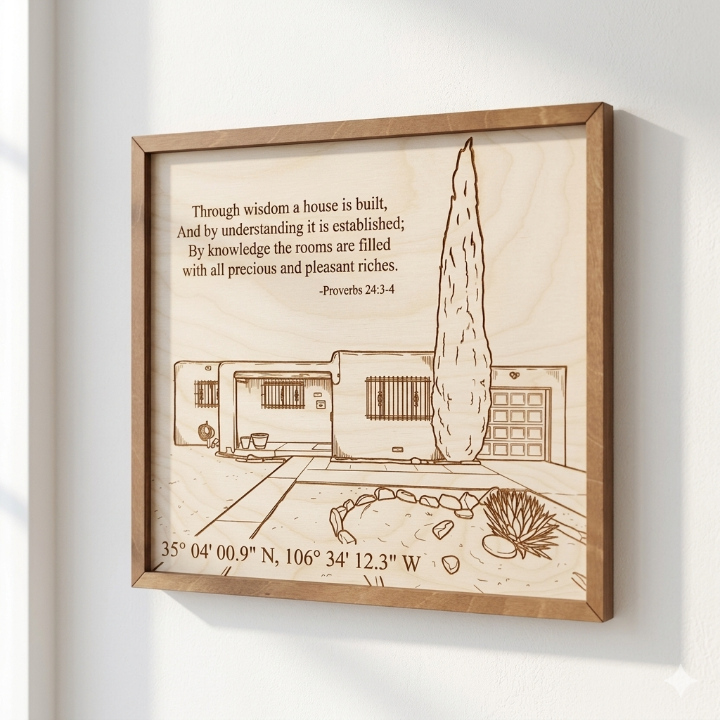 Geographical Coordinates for the Engraved Home