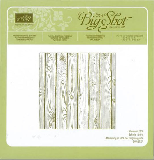 Pinewood Planks Dynamic Textured Impressions Embossing Folder, Brand New/Never Used