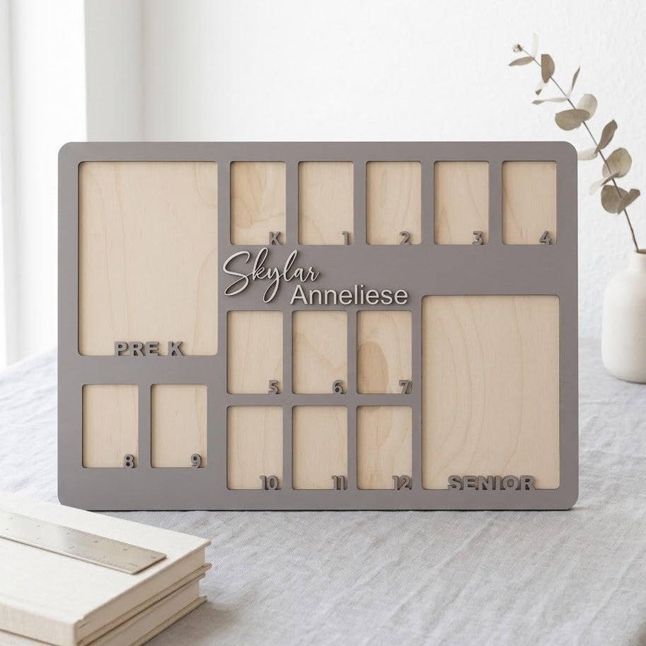 School Years Picture Frame: Pre-K - 12th Grade Keepsake Photo Display