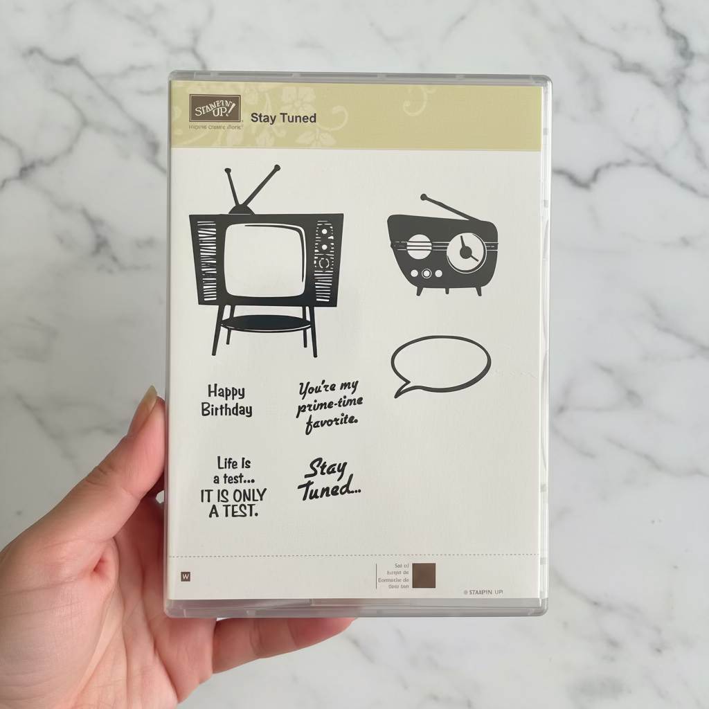 Stay Tuned Vintage Retro TV & Radio Stamp Set