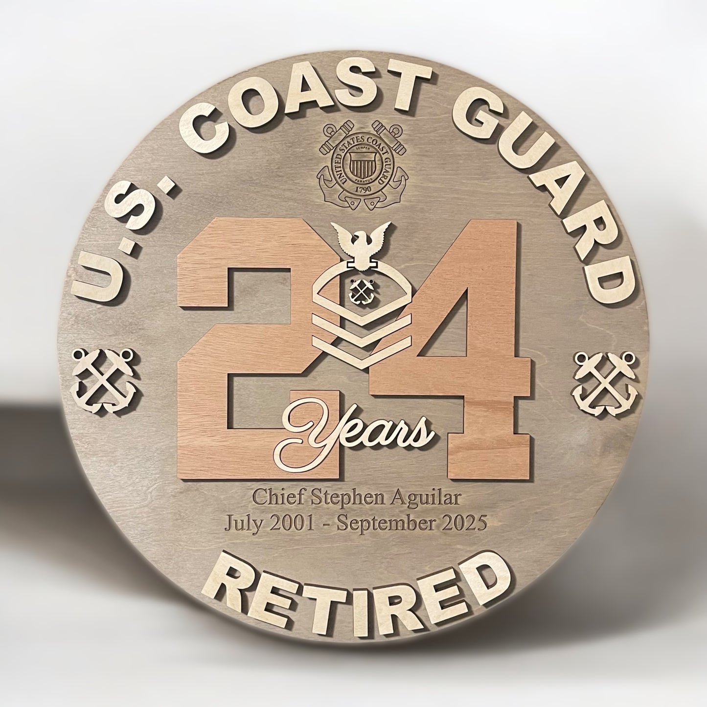Military Retirement Plaque