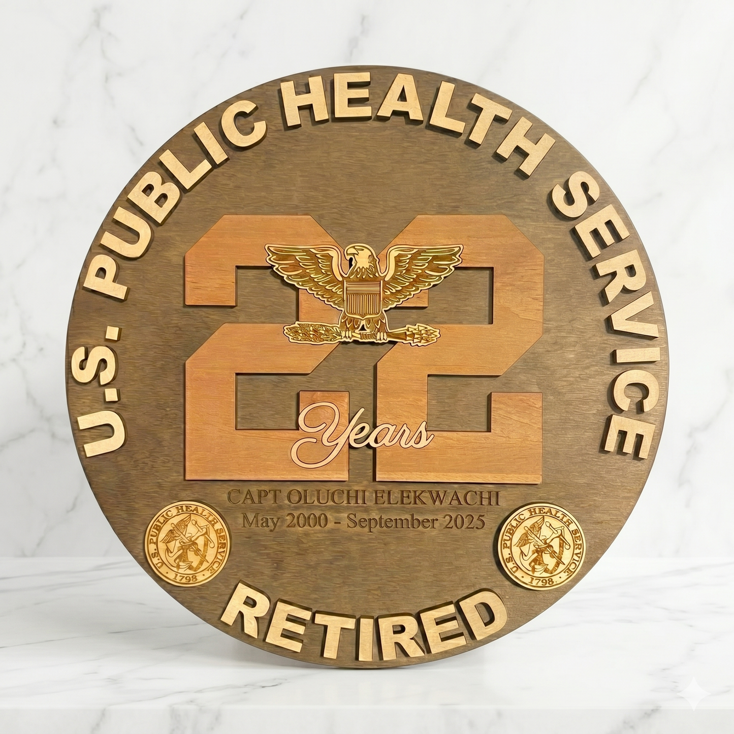 Military Retirement Plaque