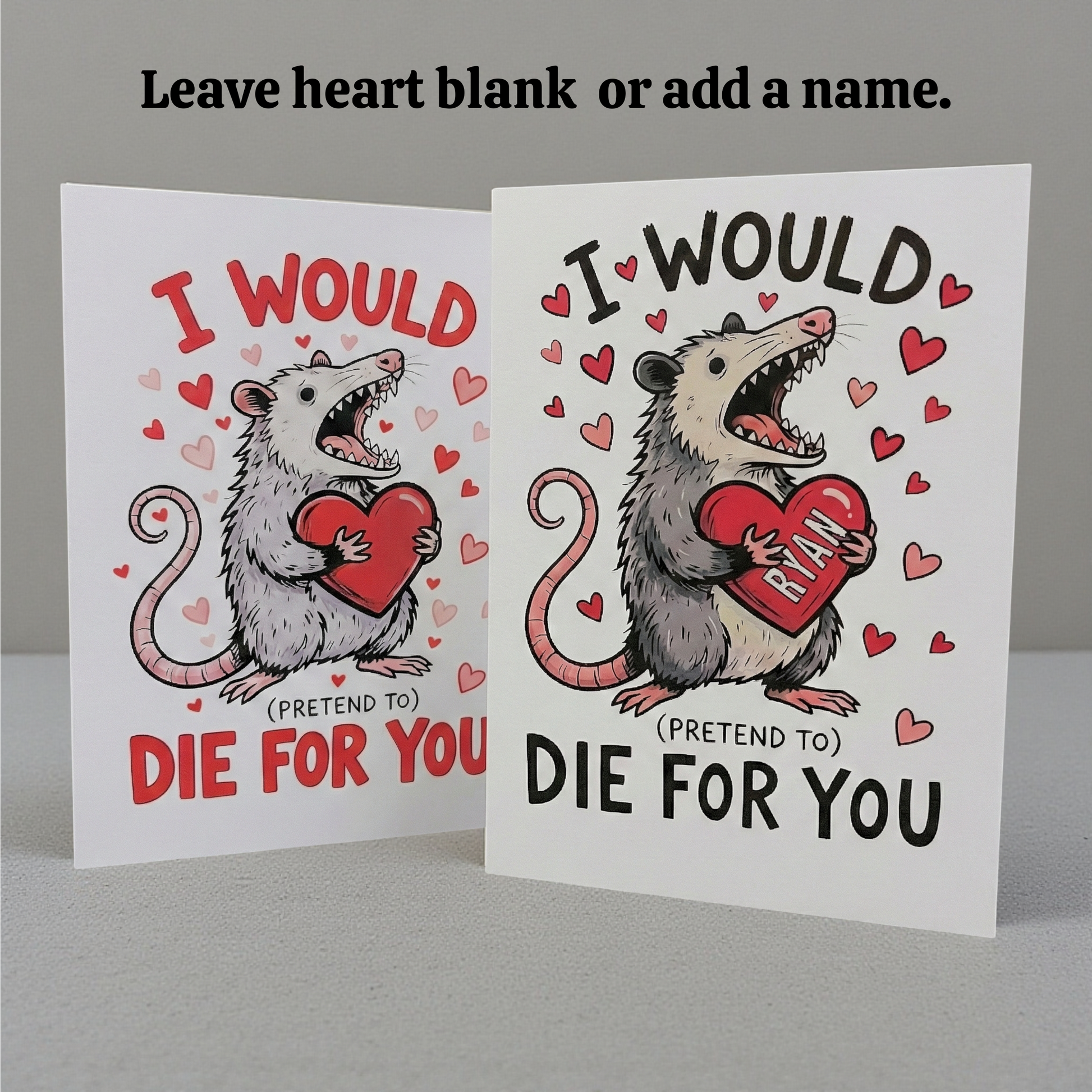 Funny Opossum Love Card image 0