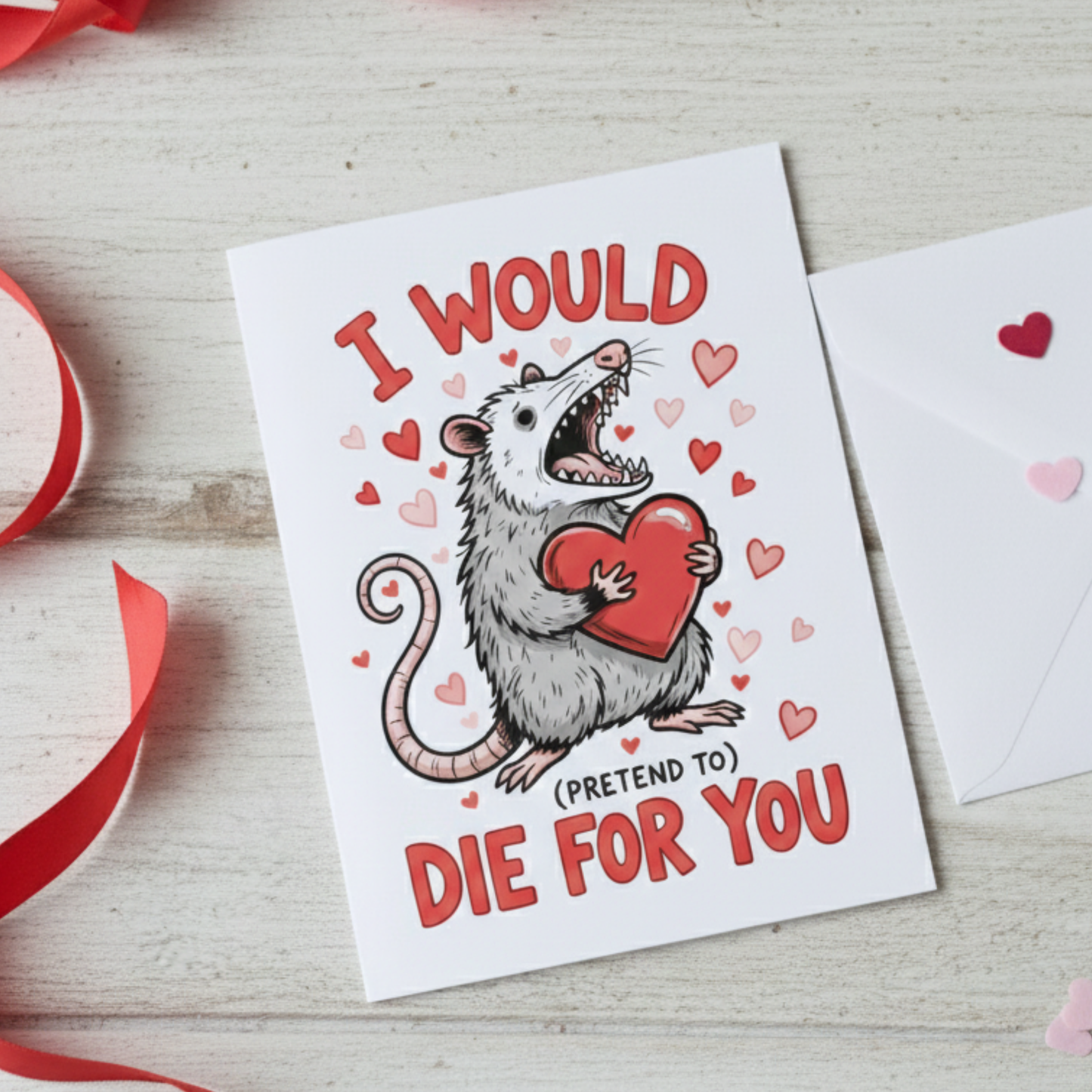 Funny Opossum Love Card image 2