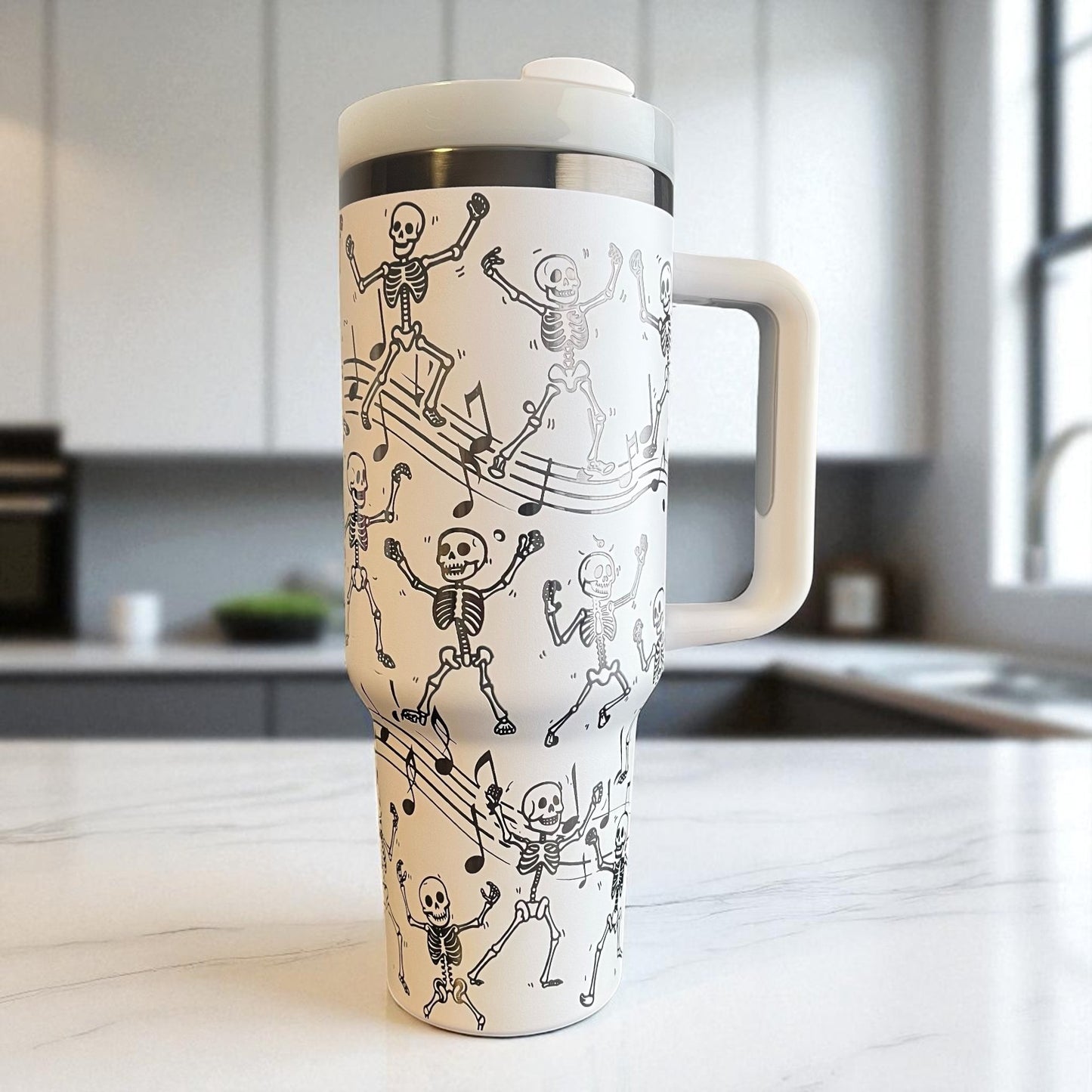 Dancing Skeletons Engraved Tumbler image 2